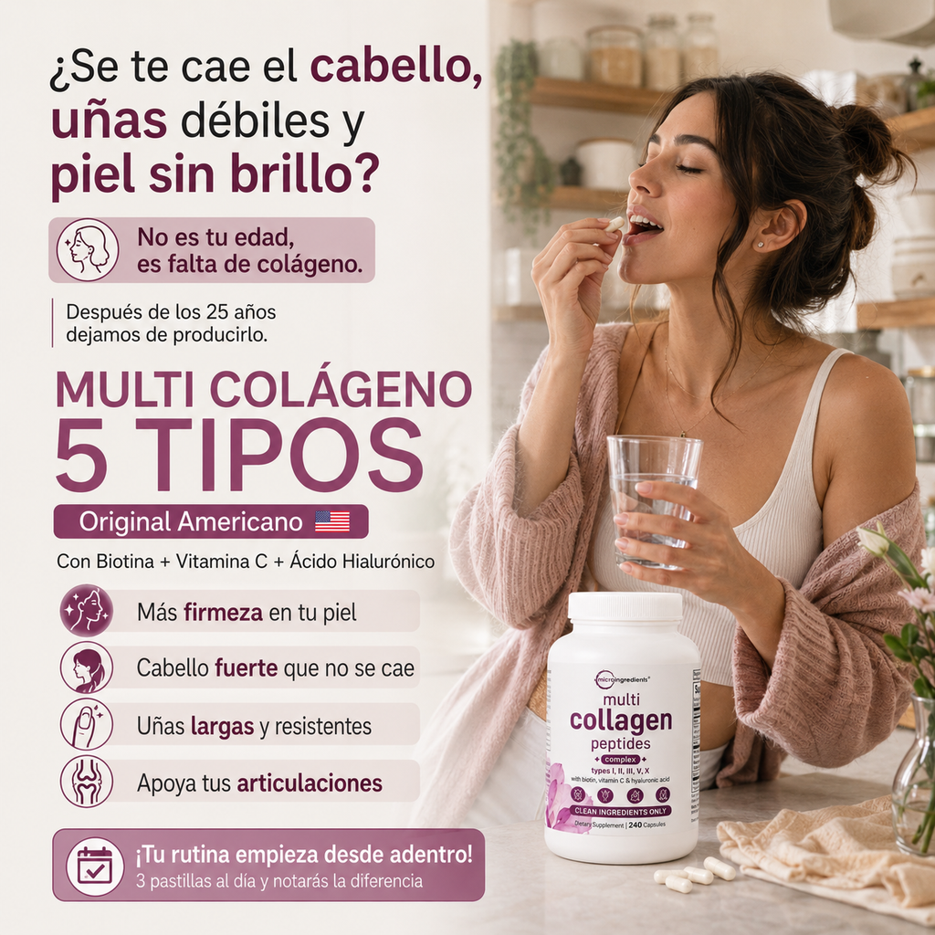 Multi-Colágeno 5 TIPOS: Tu Belleza Empieza Desde Adentro