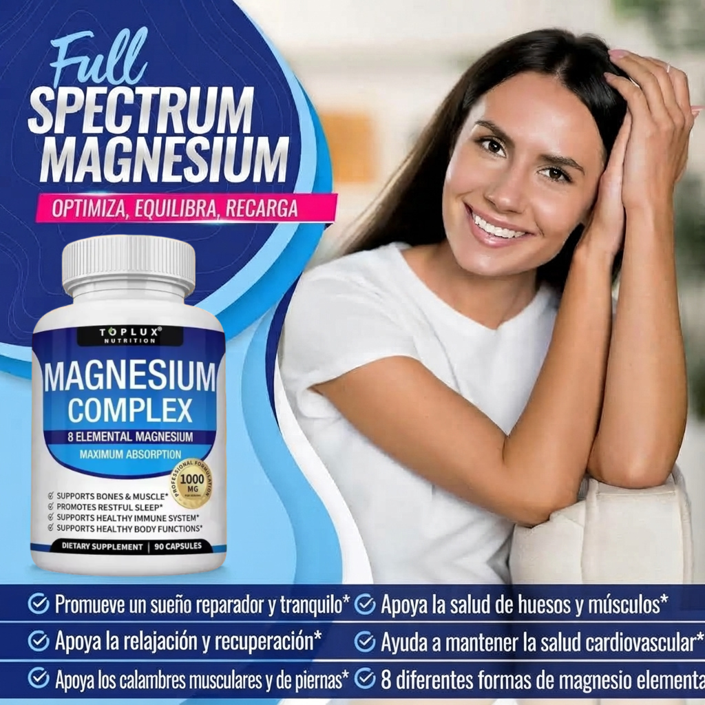 Suplemento Magnesio Complex Toplux - 90 cápsulas