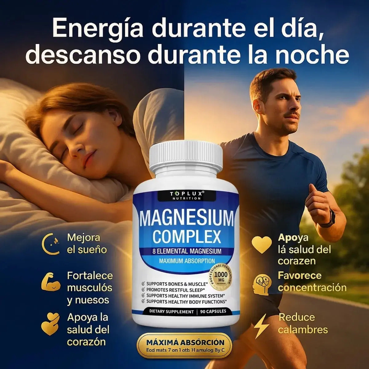 Suplemento Magnesio Complex Toplux - 90 cápsulas