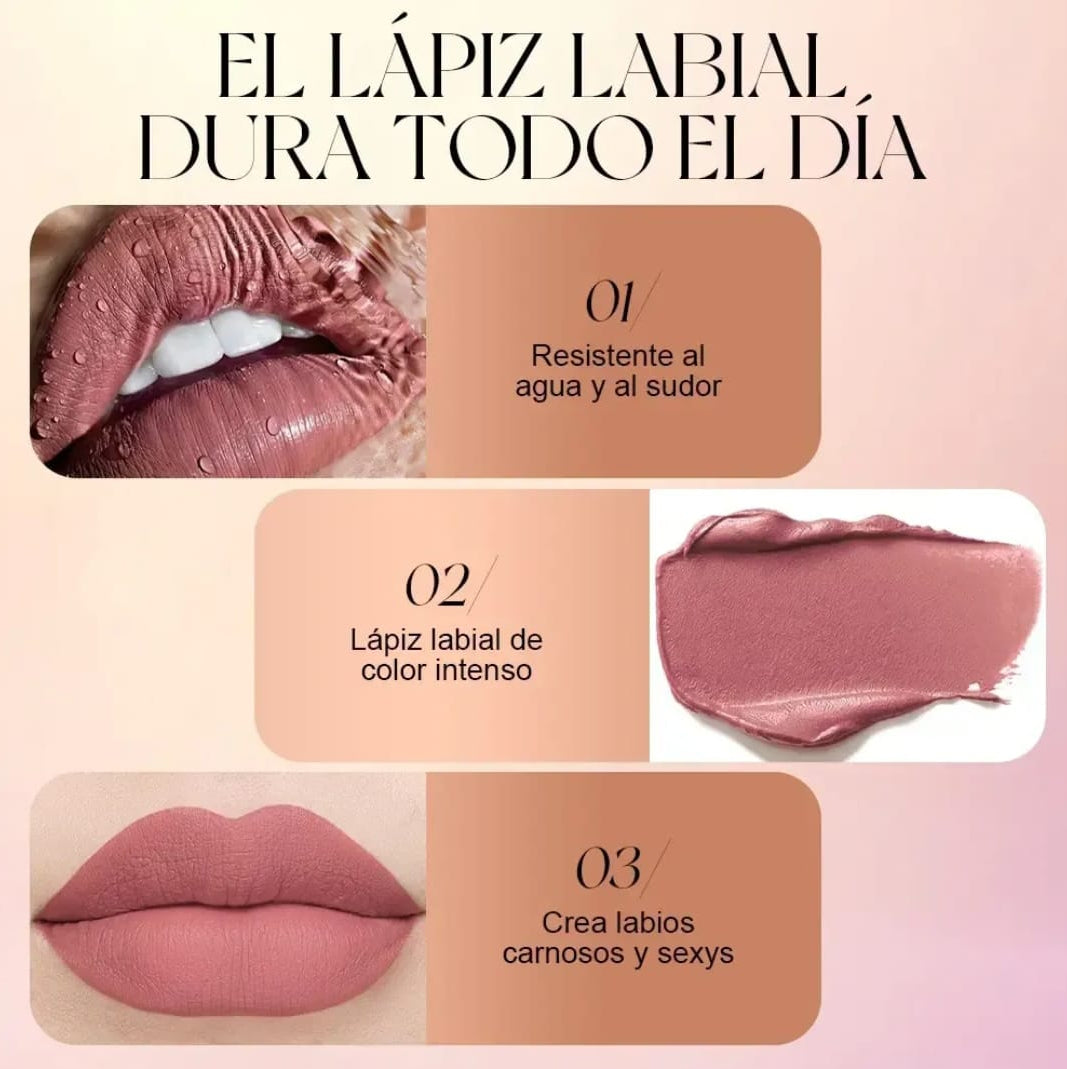 HANDAIYAN 12 Color Matte Liquid Lipstick - Labios a Prueba de agua