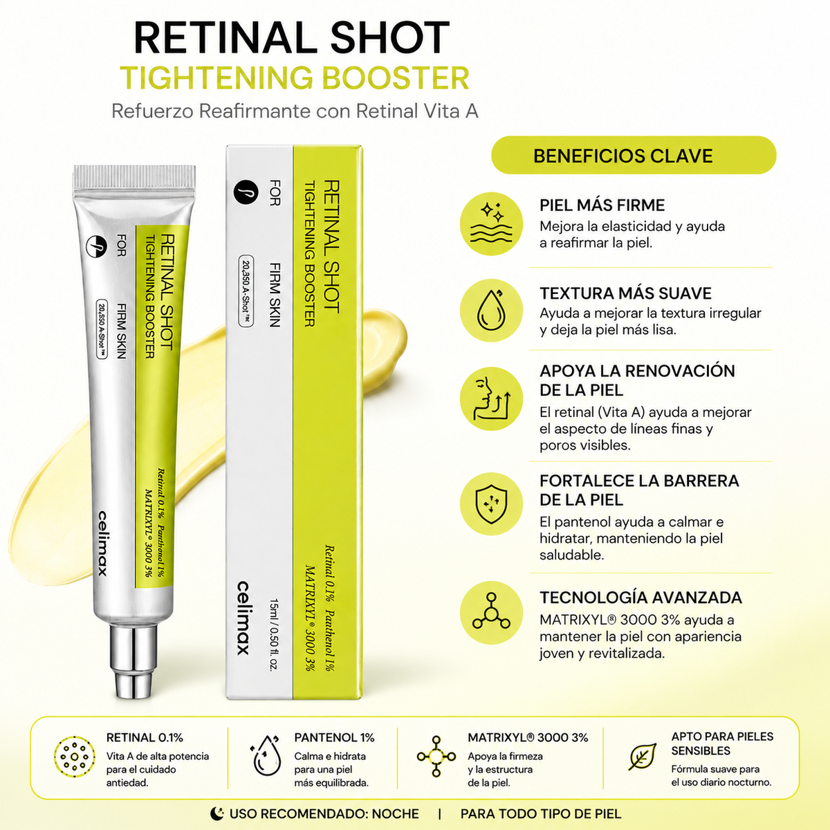 Celimax The Vita-A Retinal Shot:  luce un rostro firme y sin arrugas
